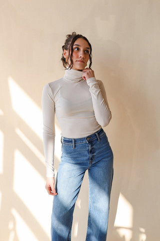 Ribbed Long Sleeve Turtleneck