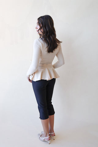 Peplum Wrap Soft Blouse