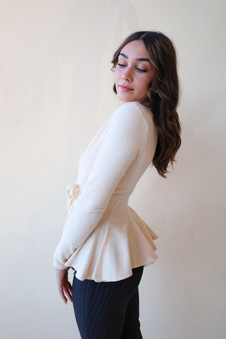 Peplum Wrap Soft Blouse