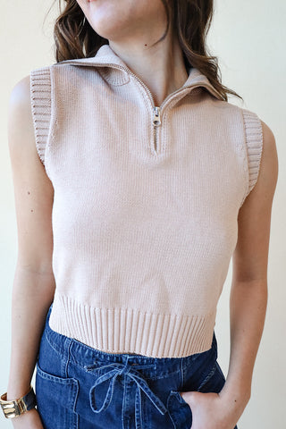 Quarter Zip Knit Vest