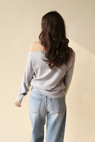 Off-Shoulder Light Sweater