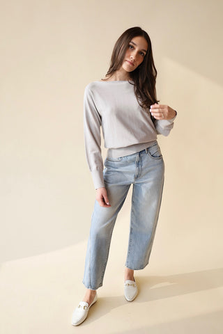 Off-Shoulder Light Sweater