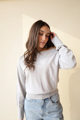 Off-Shoulder Light Sweater