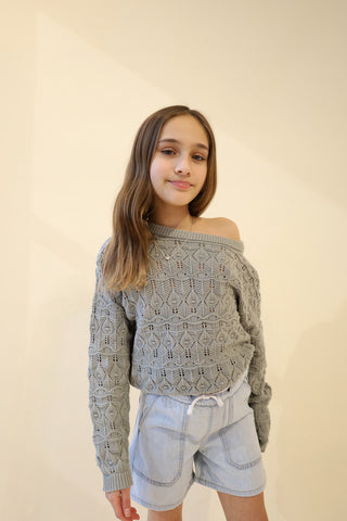 YOUTH Drawstring Faded Short