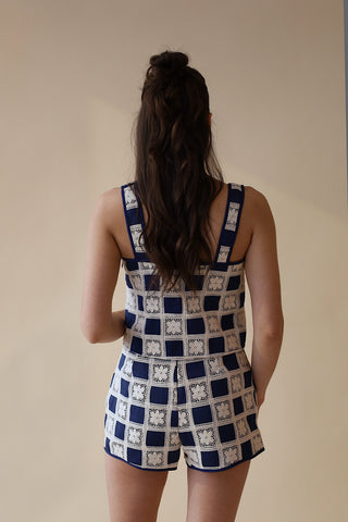Color Block Crochet Tank