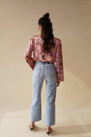 Satin Floral Bodysuit