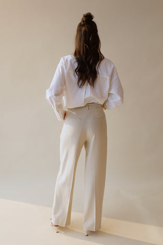 Wide Leg Pleated Trouser