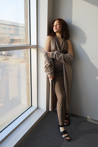 Draping Halter Neck Top