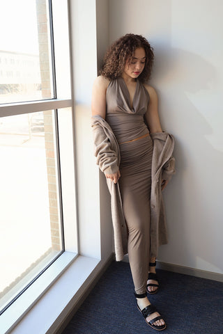 Draping Halter Neck Top