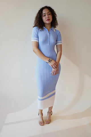 white collar bodycon dress " Reina " Bodycon High Neck Dress ( White )