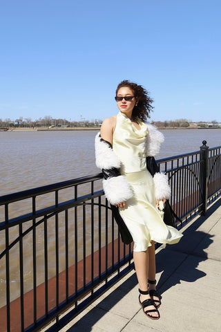 Refined Satin Halter Top