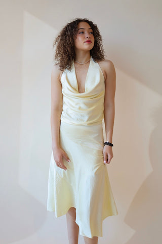 Refined Satin Halter Top