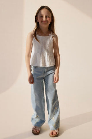 YOUTH Embroidered Floral Jean