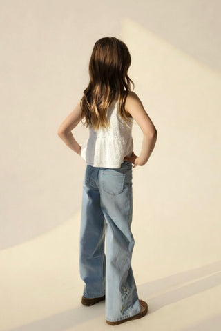 YOUTH Embroidered Floral Jean