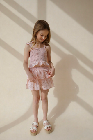 YOUTH Floral Ruffle Skort