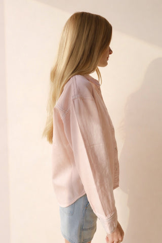 YOUTH Denim Button Up Top