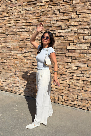 Ivory Wide Leg Trouser