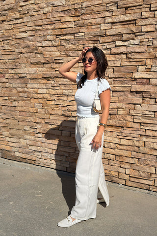 Ivory Wide Leg Trouser