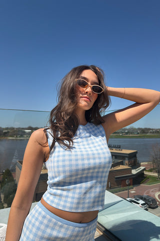Soho Gingham Knit Top