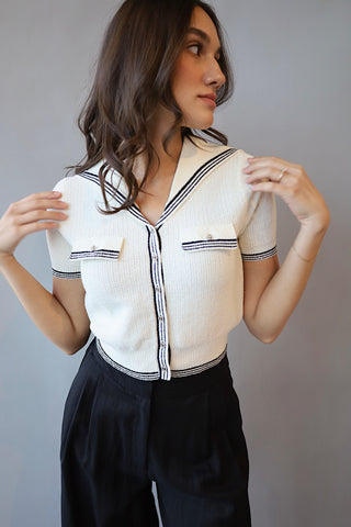 Nautical Rhinestone Cardigan