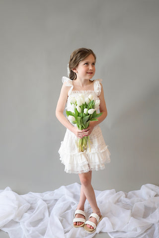 YOUTH White Ruffle & Lace Top