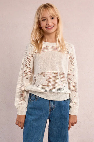 YOUTH Sheer Panel Sweater