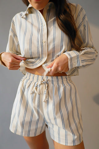 Striped Drawstring Shorts