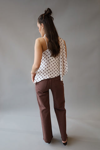 Vintage Polka-Dot Scarf Top