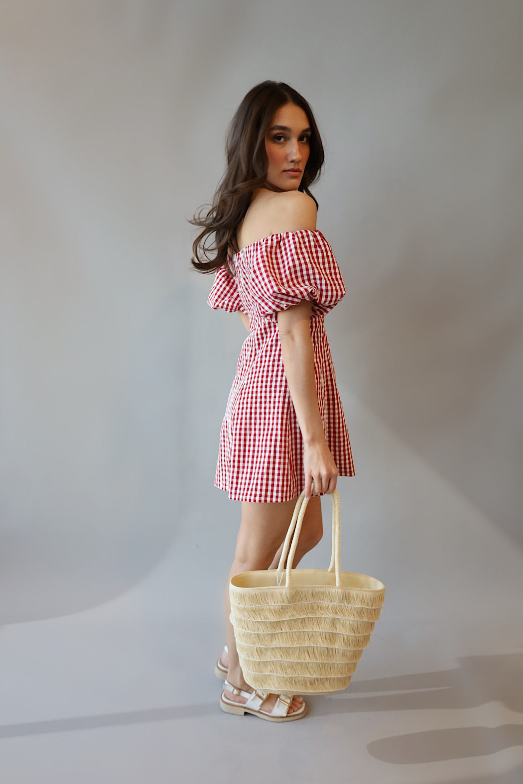 Retro Gingham Mini Dress