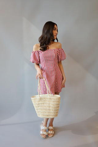 Retro Gingham Mini Dress