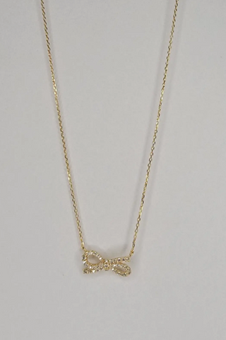 CZ Bow Necklace