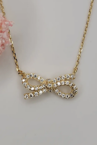CZ Bow Necklace