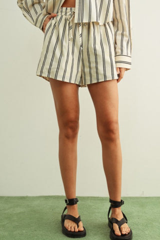 Striped Drawstring Shorts