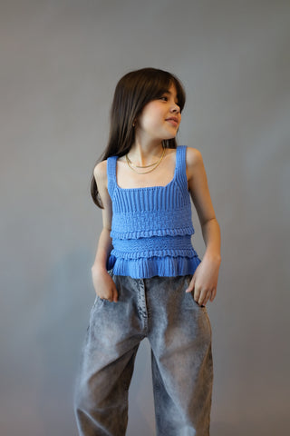 YOUTH Peplum Knit Tank