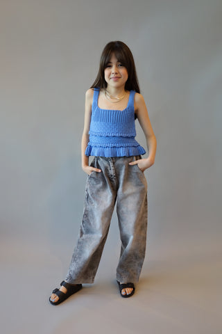 YOUTH Peplum Knit Tank