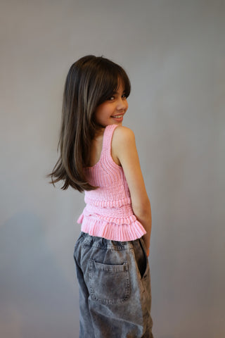 YOUTH Peplum Knit Tank