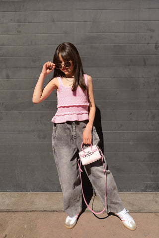 YOUTH Peplum Knit Tank