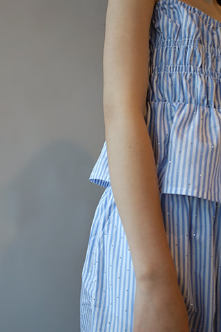 YOUTH Striped Rhinestone Pant