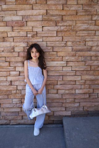 YOUTH Striped Rhinestone Pant