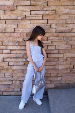 YOUTH Striped Rhinestone Pant