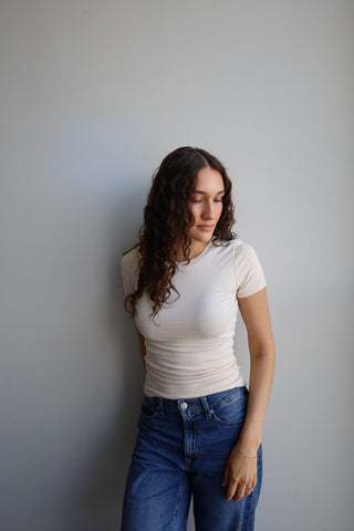 Ribbed Short Sleeve Top RESTOCKED