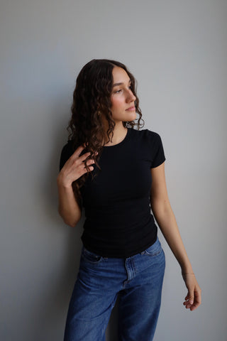 Ribbed Short Sleeve Top RESTOCKED