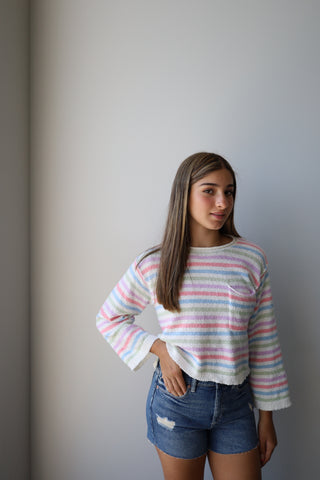 YOUTH Multi-Color Stripe Sweater