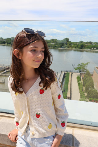 YOUTH Hand Embroidered Fruit Cardi