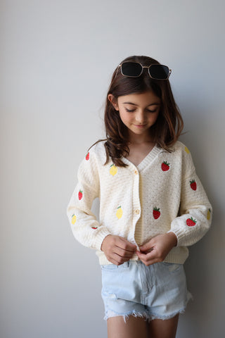 YOUTH Hand Embroidered Fruit Cardi