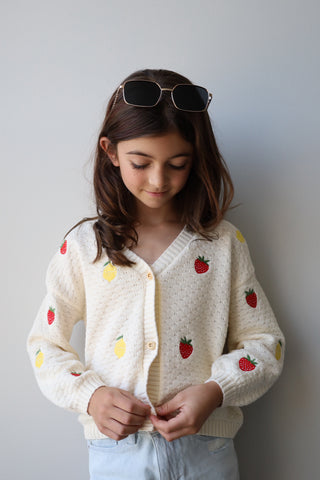 YOUTH Hand Embroidered Fruit Cardi