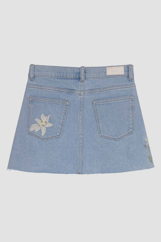 YOUTH DL1961 Floral Denim Skirt