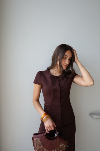 Ponte Button Up Top