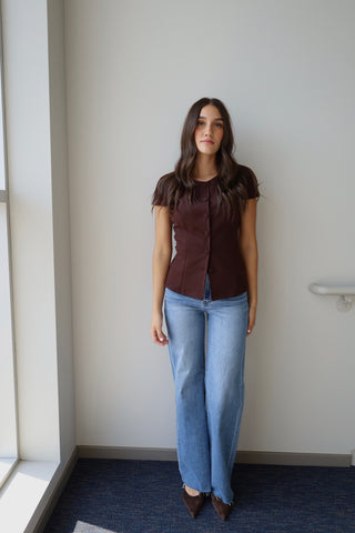 Ponte Button Up Top