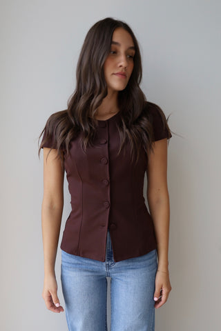 Ponte Button Up Top